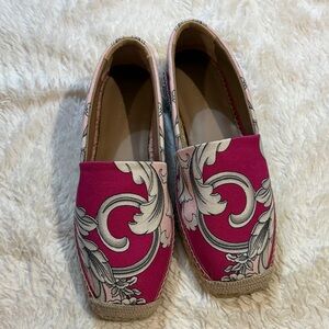 Versace Pink and Cream Women's Espadrilles size 37